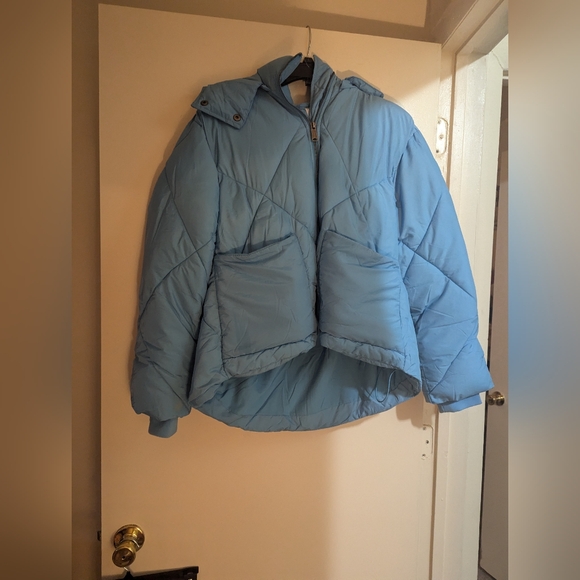 Free People - Emmy Swing Puffer Jacket in Capri Blue, size S, NWOT - Picture 4 of 7